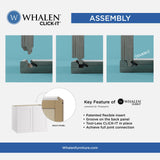 Whalen CLICK-IT Enfield 30-in W x 34.5-in H x 24-in D Classic White Birch 2-Drawer Base Ready To Assemble Plywood Cabinet (Raised Panel Style)