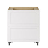 Whalen CLICK-IT Enfield 30-in W x 34.5-in H x 24-in D Classic White Birch 2-Drawer Base Ready To Assemble Plywood Cabinet (Raised Panel Style)