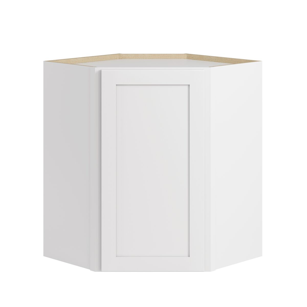 Whalen CLICK-IT Enfield 24-in W x 30-in H x 24-in D Classic White Birch Diagonal Corner Wall Ready To Assemble Plywood Cabinet (Raised Panel Shaker Style)