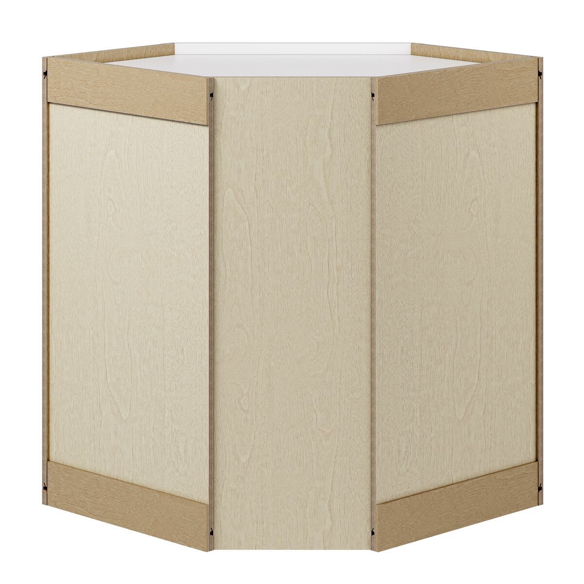 Whalen CLICK-IT Enfield 24-in W x 30-in H x 24-in D Classic White Birch Diagonal Corner Wall Ready To Assemble Plywood Cabinet (Raised Panel Shaker Style)
