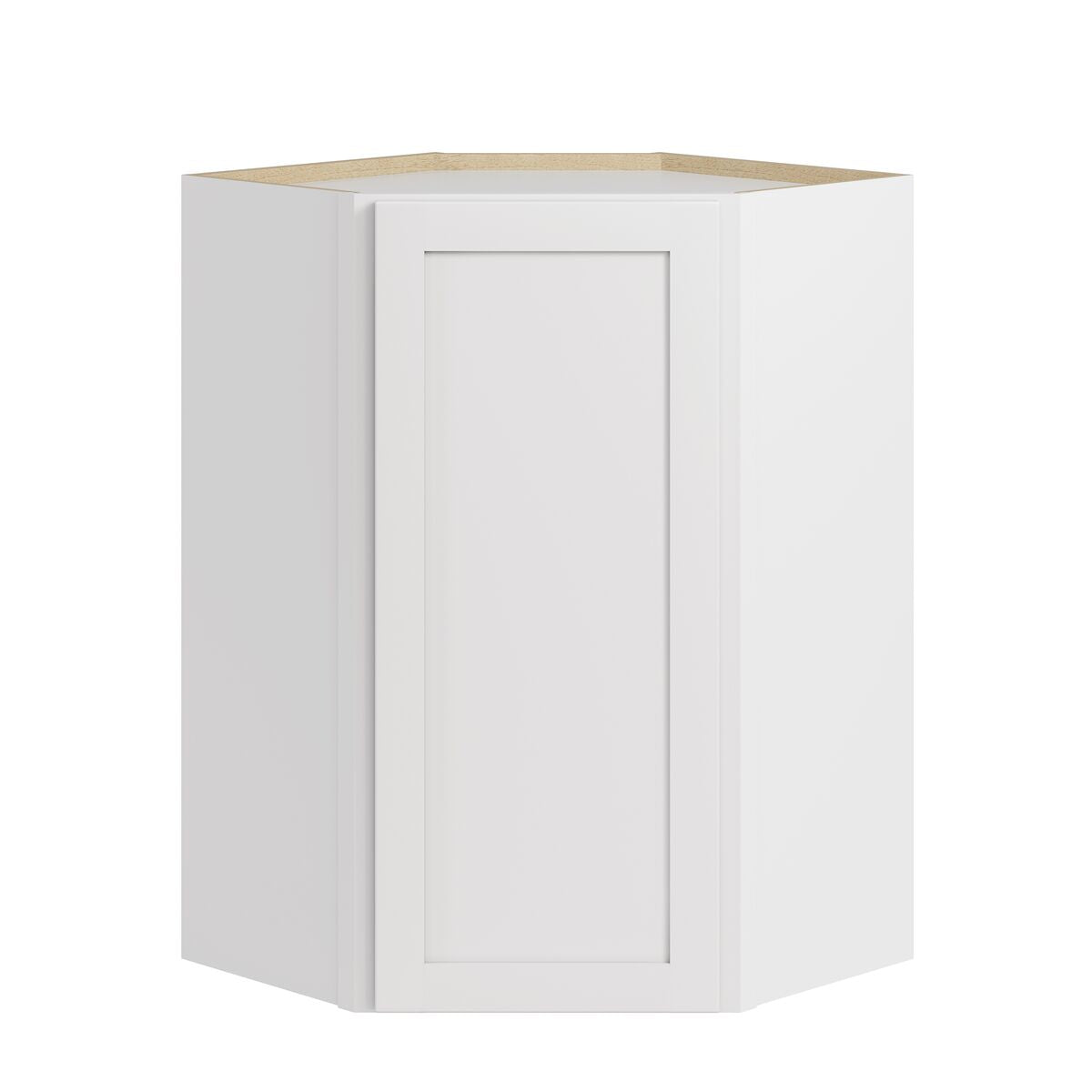 Whalen CLICK-IT Enfield 24-in W x 36-in H x 24-in D Classic White Birch Diagonal Corner Wall Ready To Assemble Plywood Cabinet (Raised Panel Shaker Style)