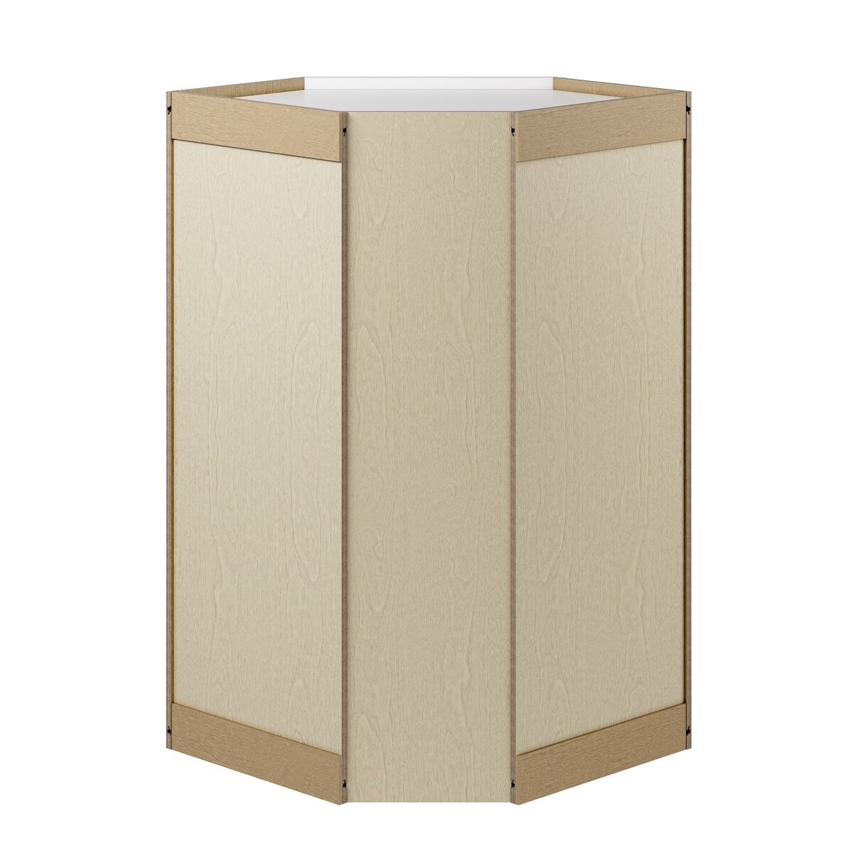 Whalen CLICK-IT Enfield 24-in W x 42-in H x 24-in D Classic White Birch Diagonal Corner Wall Ready To Assemble Plywood Cabinet (Raised Panel Shaker Style)