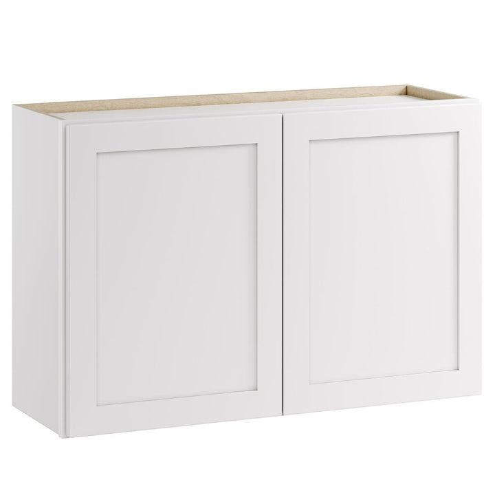 Whalen CLICK-IT Enfield 36-in W x 24-in H x 12-in D Classic White Birch Wall Ready To Assemble Plywood Cabinet (Raised Panel Shaker Door Style)