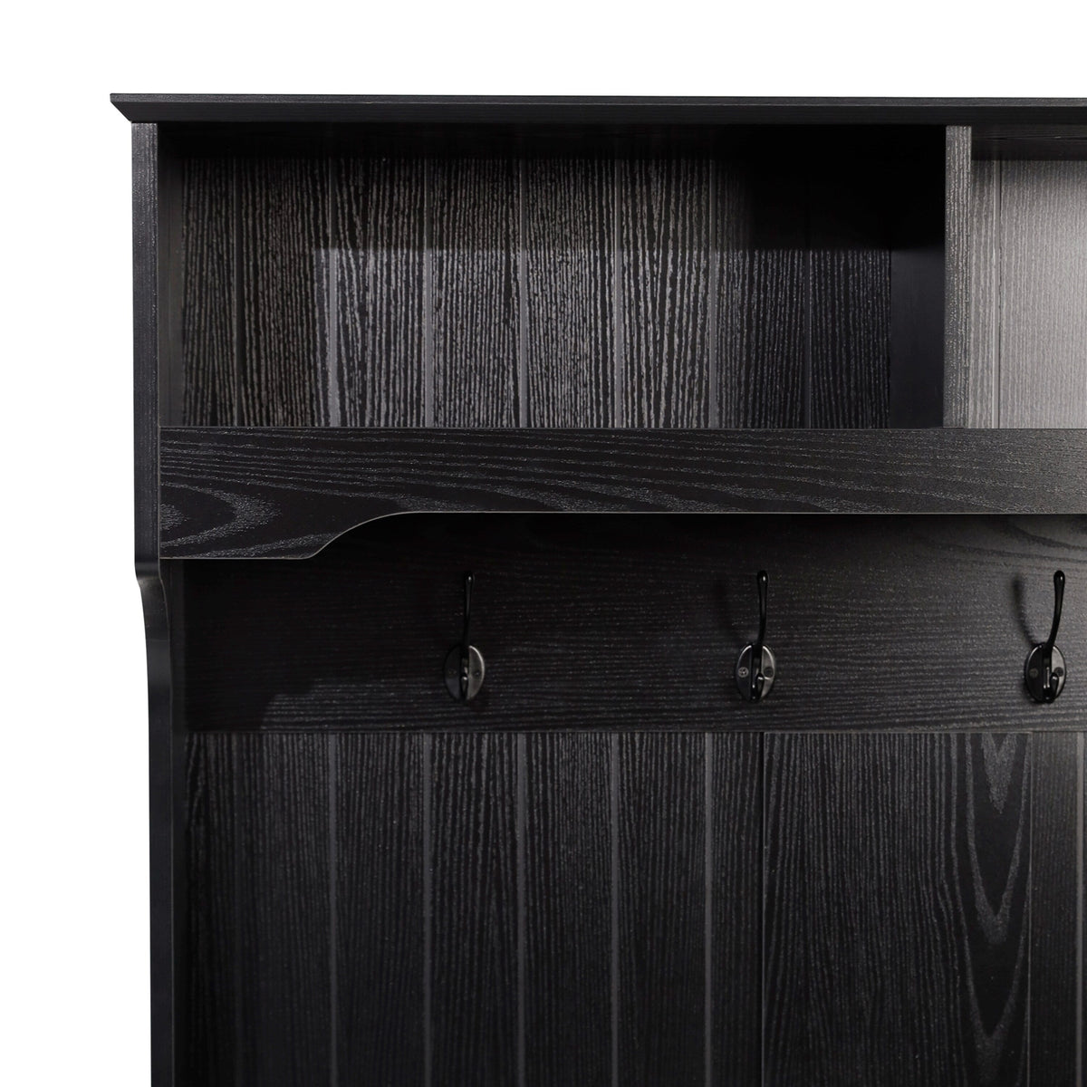 Flash Furniture Fraser Modern 11.75-in Black Composite Hall Tree