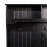 Flash Furniture Fraser Modern 11.75-in Black Composite Hall Tree