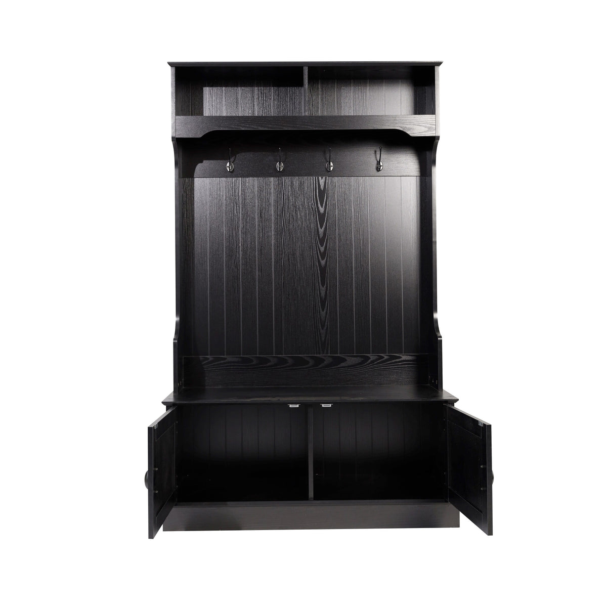 Flash Furniture Fraser Modern 11.75-in Black Composite Hall Tree