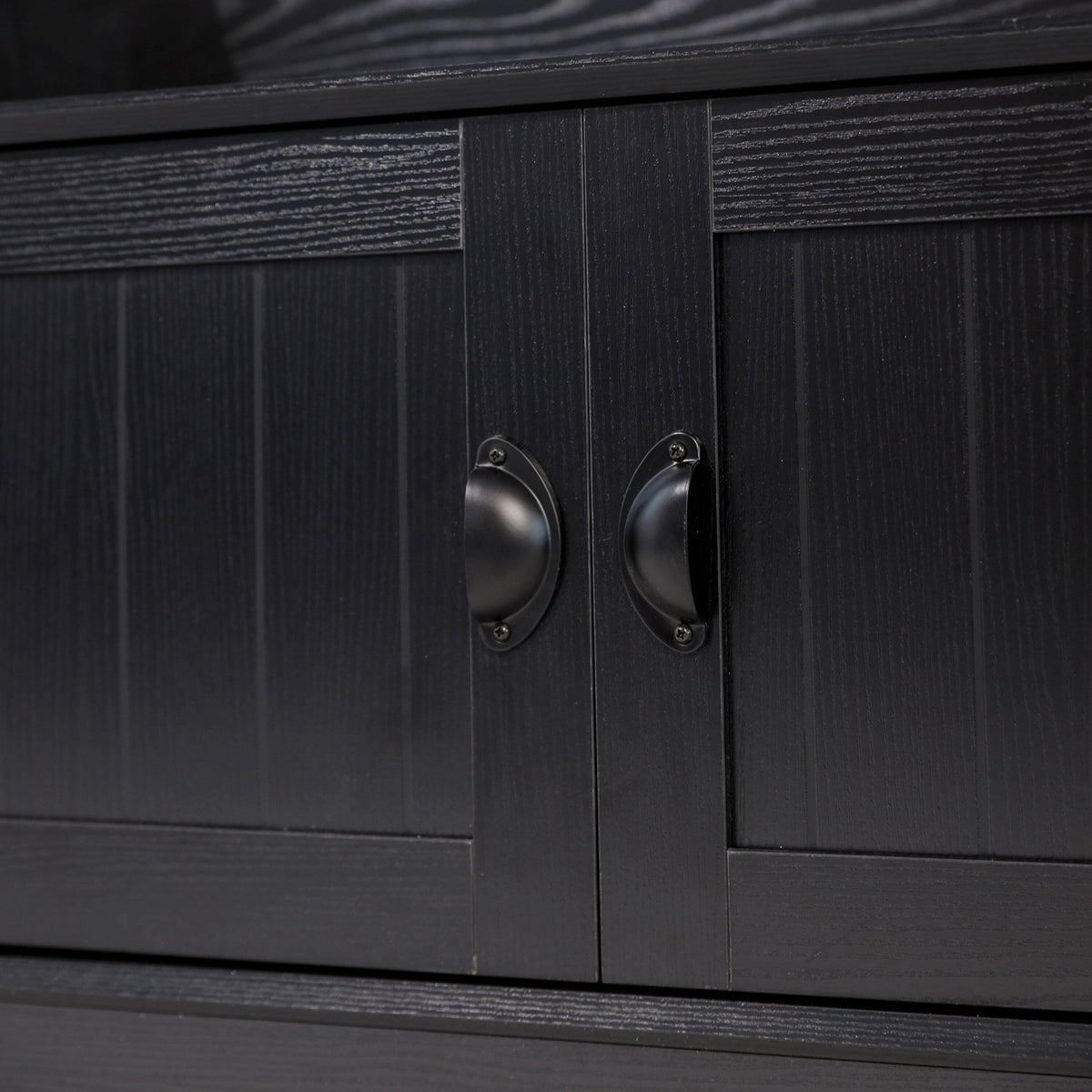 Flash Furniture Fraser Modern 11.75-in Black Composite Hall Tree