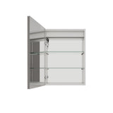 WELLFOR 26-in x 20-in Lighted LED Fog Free Surface/Recessed Mount Silver Mirrored Soft Close Medicine Cabinet