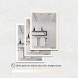 WELLFOR 20-in x 28-in Lighted LED Fog Free Surface Mount Silver Mirrored Soft Close Medicine Cabinet