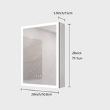 WELLFOR 20-in x 28-in Lighted LED Fog Free Surface Mount Silver Mirrored Soft Close Medicine Cabinet