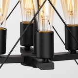 Progress Lighting Briarwood 4-Light Textured Black Farmhouse Rectangle Medium Hanging Pendant Light