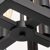 Progress Lighting Briarwood 4-Light Textured Black Farmhouse Rectangle Medium Hanging Pendant Light
