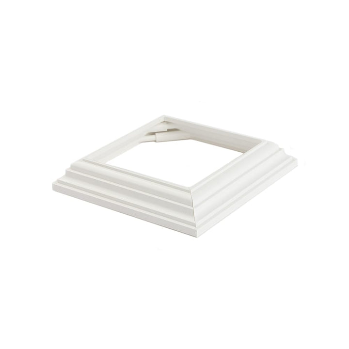 Deckorators 4-in x 4-in White Composite Deck Post Base Trim