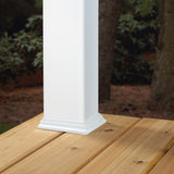 Deckorators 4-in x 4-in x 4-ft White Composite Deck Post Sleeve