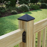 Deckorators 4-in x 4-in Black Metal Deck Post Cap