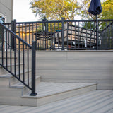 MoistureShield Compass 6-ft L x 3.5-in W x 1.2-in H Matte Black Aluminum Top Accent Rail