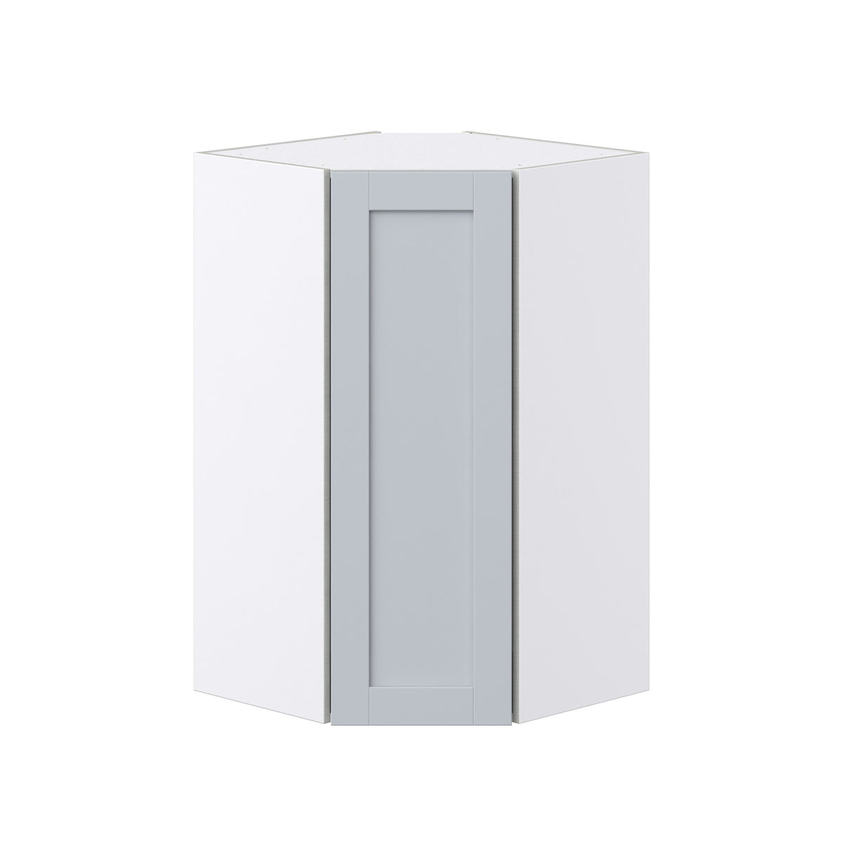 Hugo&Borg Charlesberg 24-in W x 40-in H x 14-in D Gray Diagonal Corner Wall Fully Assembled Cabinet (Recessed Panel Shaker Style)