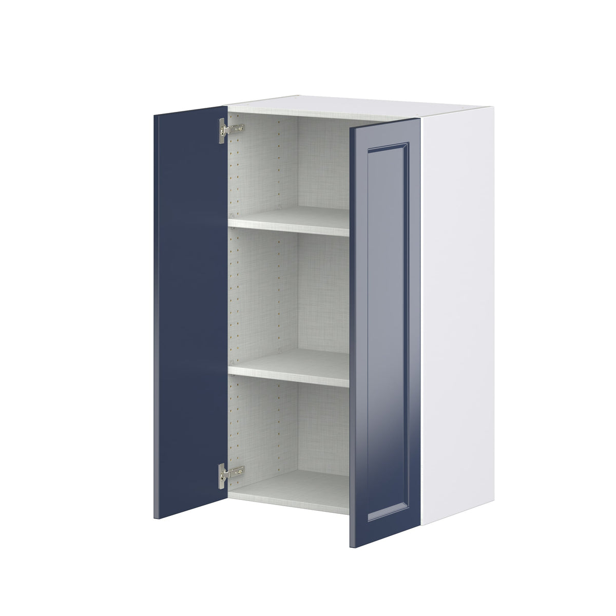 Hugo&Borg Lorette 24-in W x 40-in H x 14-in D Navy Blue Wall Fully Assembled Cabinet (Recessed Panel Shaker Door Style)