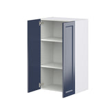 Hugo&Borg Lorette 24-in W x 40-in H x 14-in D Navy Blue Wall Fully Assembled Cabinet (Recessed Panel Shaker Door Style)