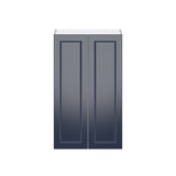 Hugo&Borg Lorette 24-in W x 40-in H x 14-in D Navy Blue Wall Fully Assembled Cabinet (Recessed Panel Shaker Door Style)