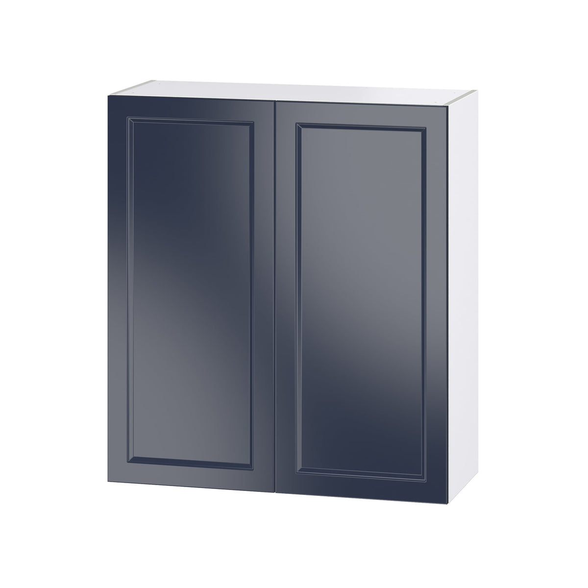 Hugo&Borg Lorette 36-in W x 40-in H x 14-in D Navy Blue Wall Fully Assembled Cabinet (Recessed Panel Shaker Door Style)