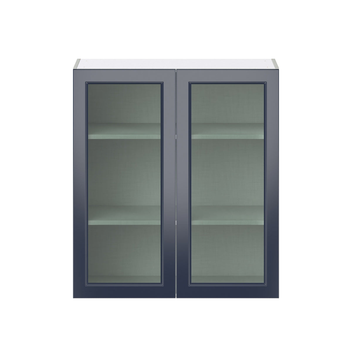 Hugo&Borg Lorette 36-in W x 40-in H x 14-in D Navy Blue Wall Fully Assembled Cabinet (Recessed Panel Shaker Door Style)