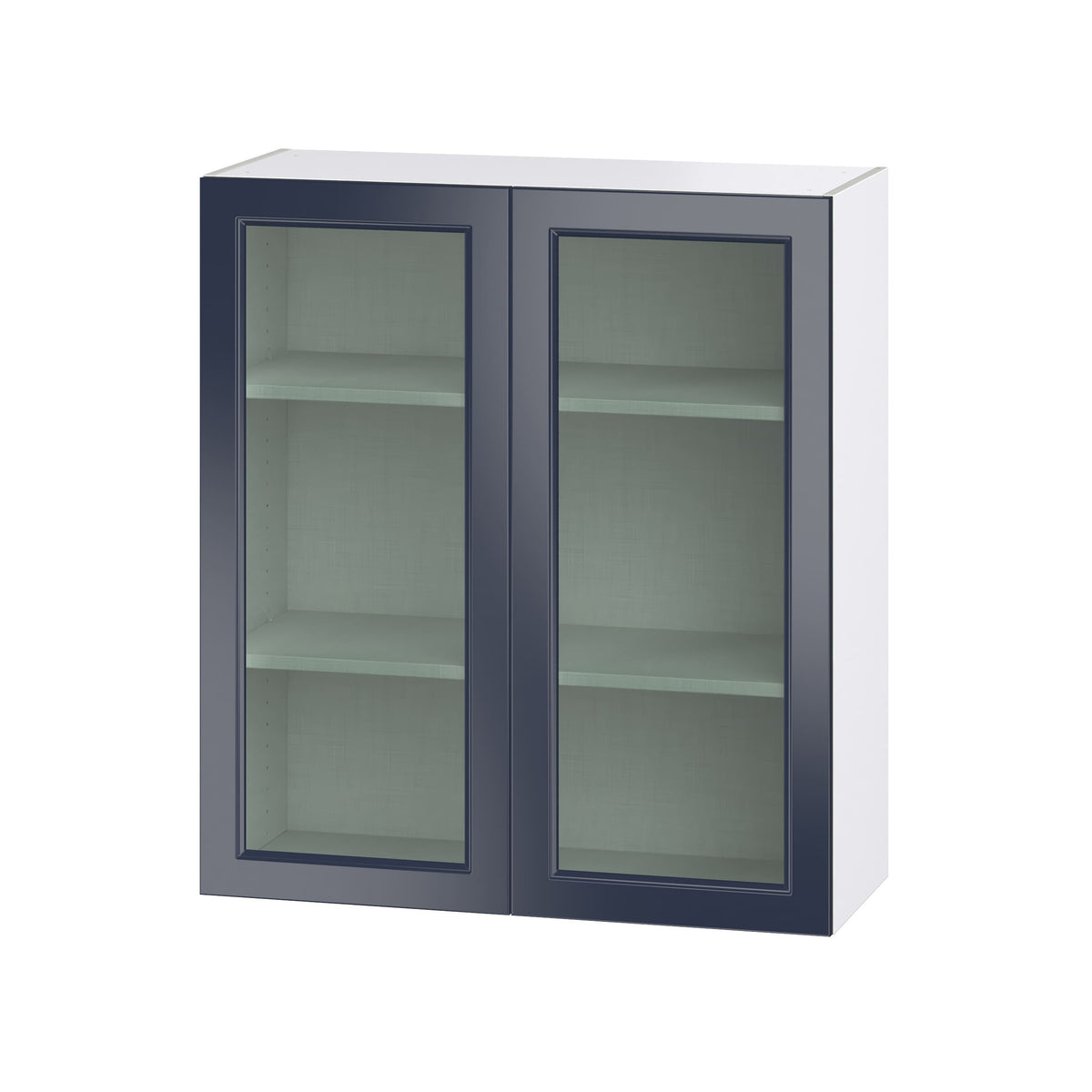Hugo&Borg Lorette 36-in W x 40-in H x 14-in D Navy Blue Wall Fully Assembled Cabinet (Recessed Panel Shaker Door Style)