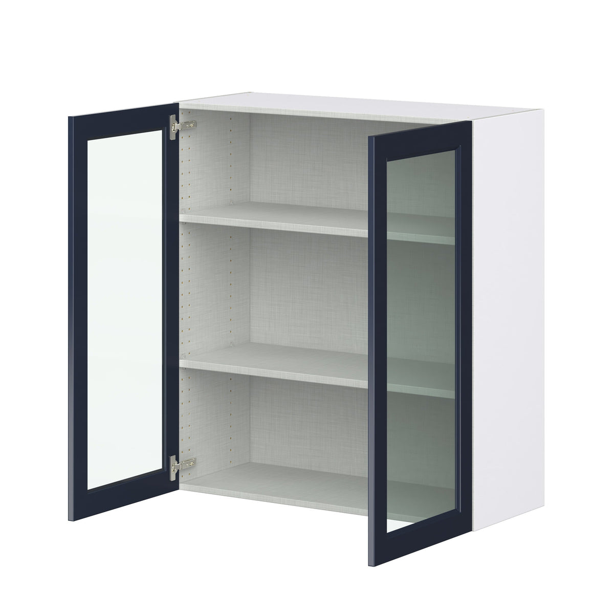 Hugo&Borg Lorette 36-in W x 40-in H x 14-in D Navy Blue Wall Fully Assembled Cabinet (Recessed Panel Shaker Door Style)
