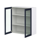 Hugo&Borg Lorette 36-in W x 40-in H x 14-in D Navy Blue Wall Fully Assembled Cabinet (Recessed Panel Shaker Door Style)