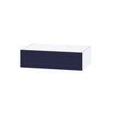 Hugo&Borg Lorette 36-in W x 10-in H x 24-in D Navy Blue Wall Fully Assembled Cabinet (Recessed Panel Shaker Door Style)