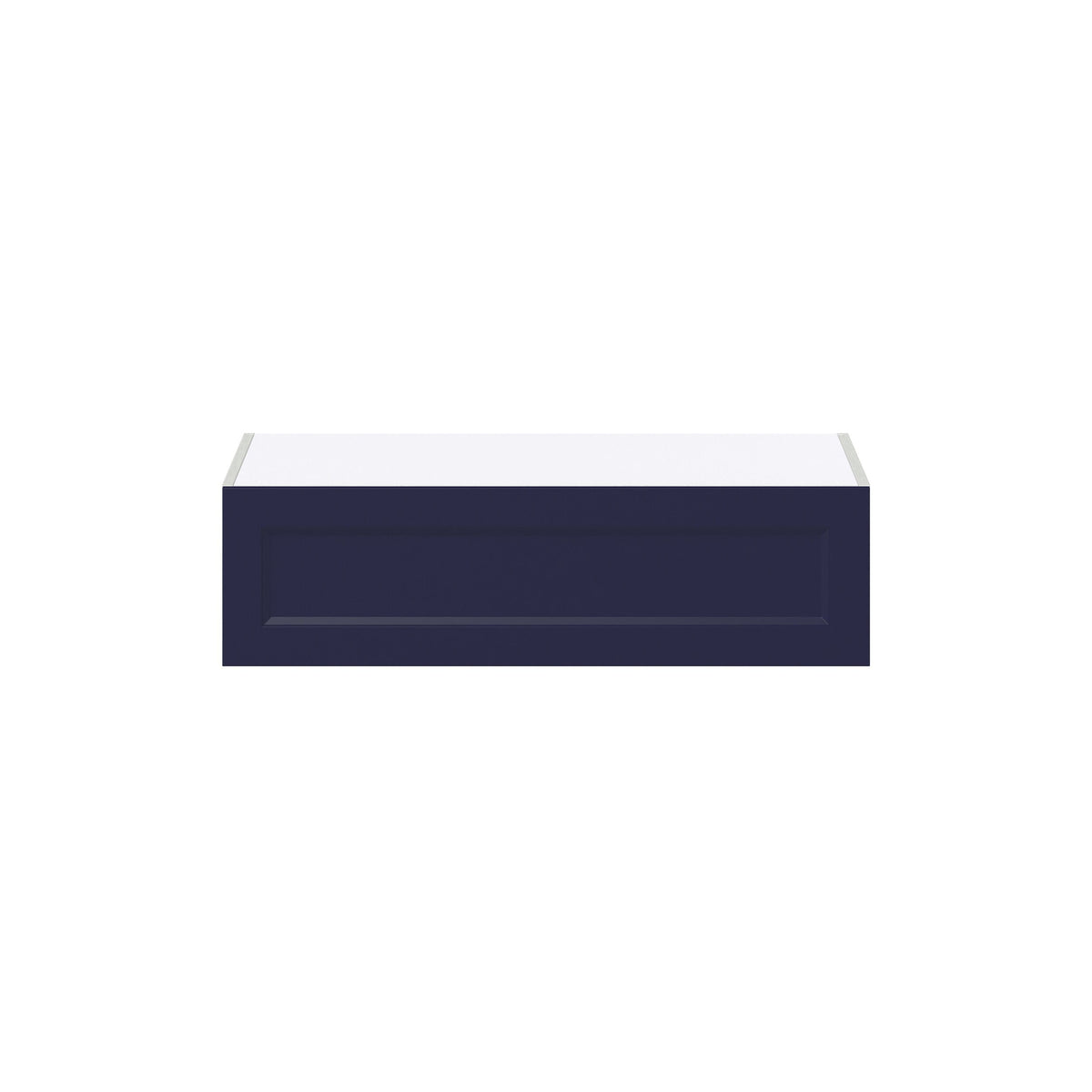 Hugo&Borg Lorette 36-in W x 10-in H x 24-in D Navy Blue Wall Fully Assembled Cabinet (Recessed Panel Shaker Door Style)