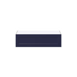 Hugo&Borg Lorette 36-in W x 10-in H x 24-in D Navy Blue Wall Fully Assembled Cabinet (Recessed Panel Shaker Door Style)