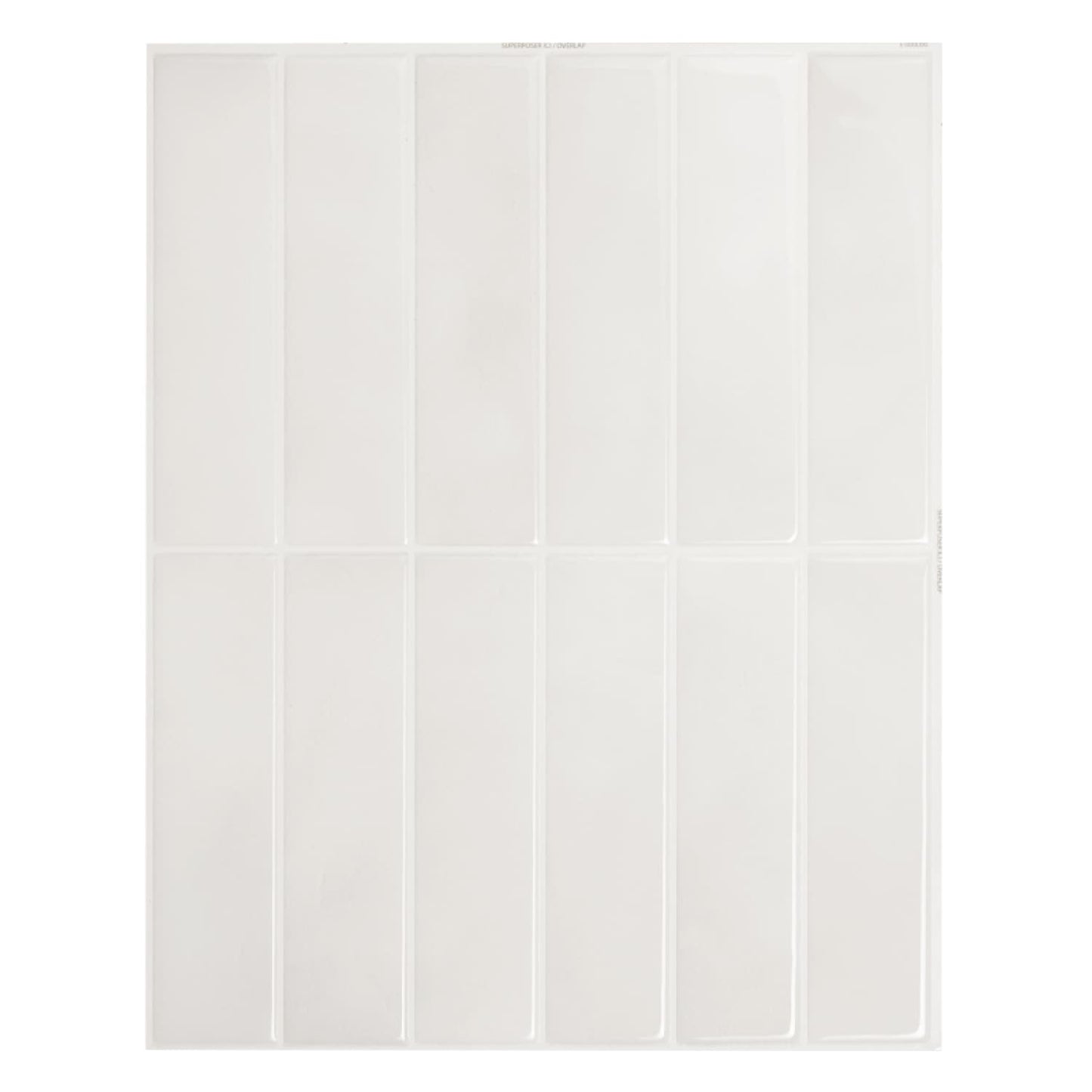 Smart Tiles Morocco Essaouira Gray,White 9-in x 12-in Glossy Resin Subway Linear Peel and stick Wall Tile product image