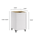 Whalen CLICK-IT Enfield 21-in W x 34.5-in H x 24-in D Classic White Birch Base Ready To Assemble Plywood Cabinet (Raised Panel Shaker Door Style)
