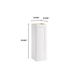 Whalen CLICK-IT Enfield 12-in W x 36-in H x 12-in D Classic White Birch Wall Ready To Assemble Plywood Cabinet (Raised Panel Shaker Door Style)