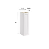 Whalen CLICK-IT Enfield 9-in W x 30-in H x 12-in D Classic White Birch Wall Ready To Assemble Plywood Cabinet (Raised Panel Shaker Door Style)