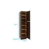 RELIABILT 18-in W x 84-in H Wood Brown Freestanding Utility Storage Cabinet