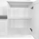 Mondawe Modern 59-in White Wood Hall Tree
