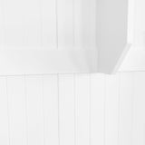 Mondawe Modern 59-in White Wood Hall Tree