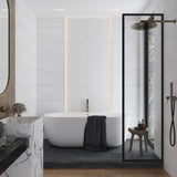 Apollo Tile White 13-in x 25-in Matte Porcelain Marble Look Tile (10.763-sq. ft/ Carton)