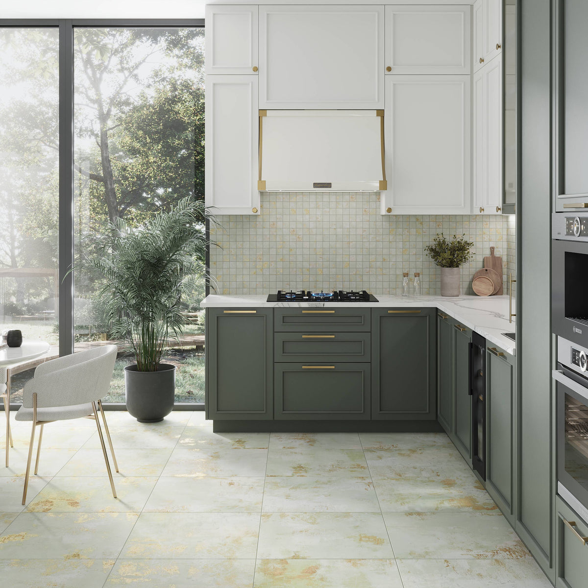 Apollo Tile Aureate Moss Green 11-3/4-in x 11-3/4-in Natural Porcelain Uniform Squares Floor and Wall Tile (7.62-sq. ft/ Carton)