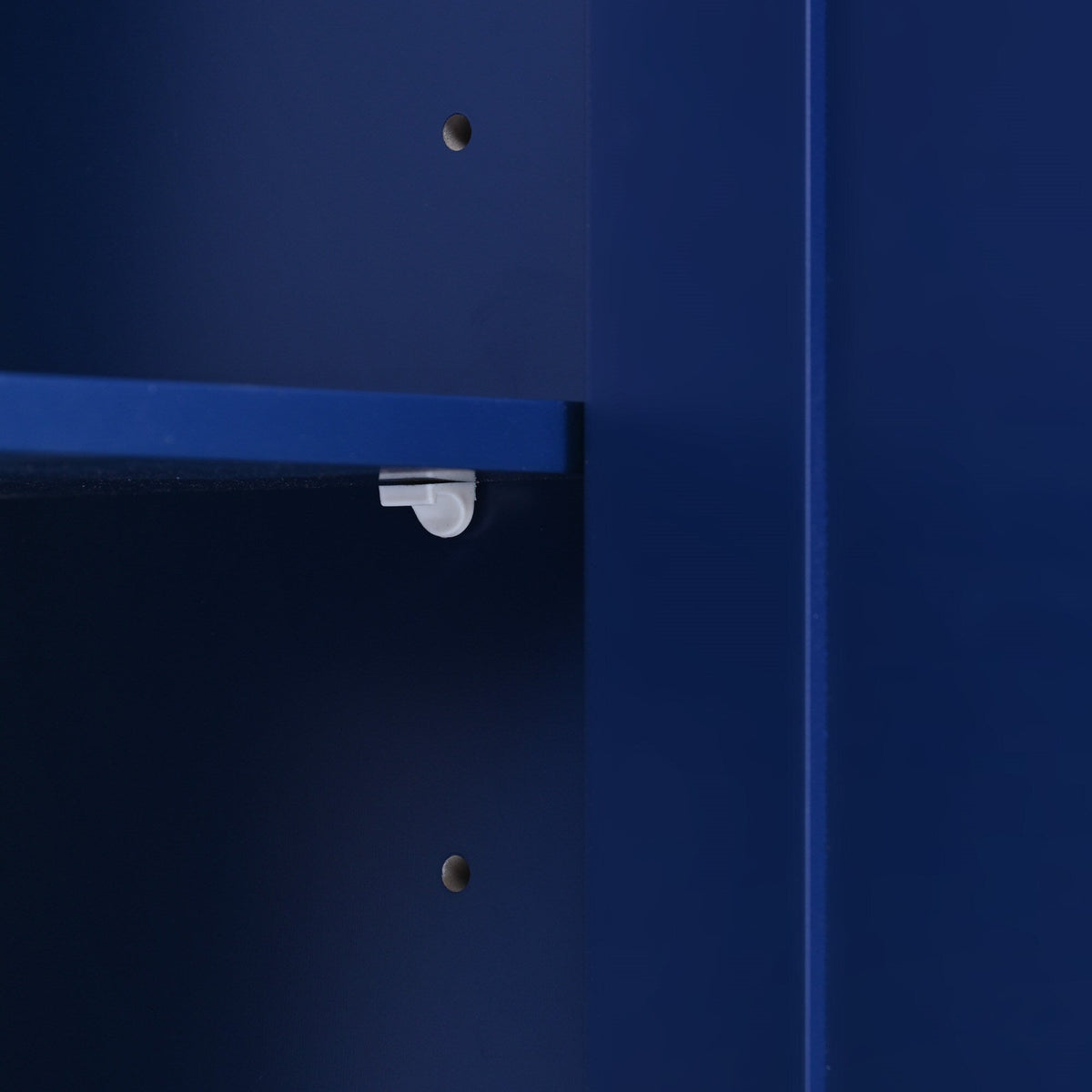 BABOOM Blue Mdf Base with Wood Top Rolling Kitchen Island (18.5-in x 53.1-in x 37-in)