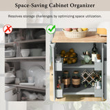 BABOOM Gray Mdf Base with Wood Top Rolling Kitchen Island (28.7-in x 53.9-in x 36.8-in)