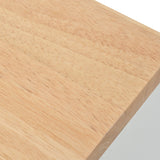 BABOOM White Mdf Base with Wood Top Rolling Kitchen Island (15.75-in x 56.3-in x 38.2-in)