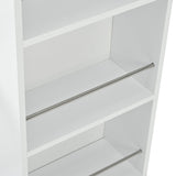 BABOOM White Mdf Base with Wood Top Rolling Kitchen Island (15.75-in x 56.3-in x 38.2-in)