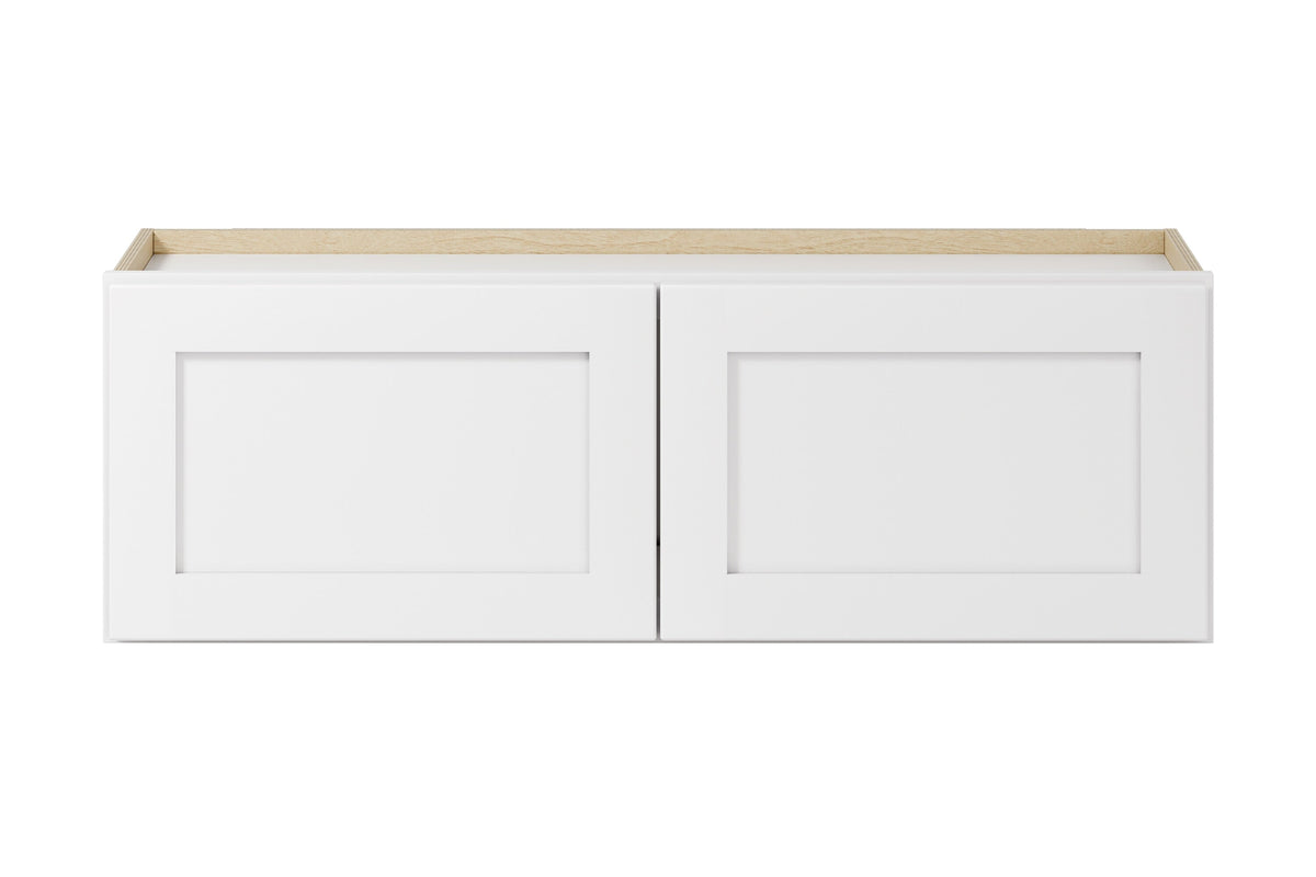 Whalen CLICK-IT Enfield 36-in W x 12-in H x 12-in D Classic White Birch Wall Ready To Assemble Plywood Cabinet (Raised Panel Shaker Door Style)