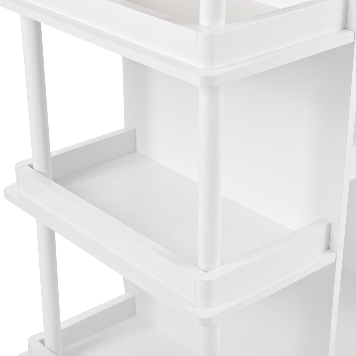 CESICIA White Wood Base with Wood Top Rolling Kitchen Island (17.5-in x 40-in x 33.7-in)