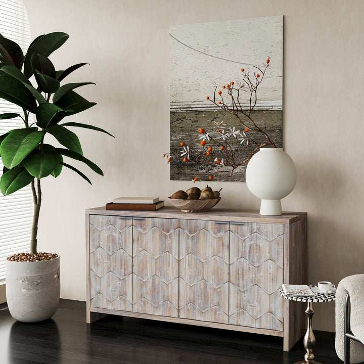 Clihome Natural Wood Wash Accent Chest
