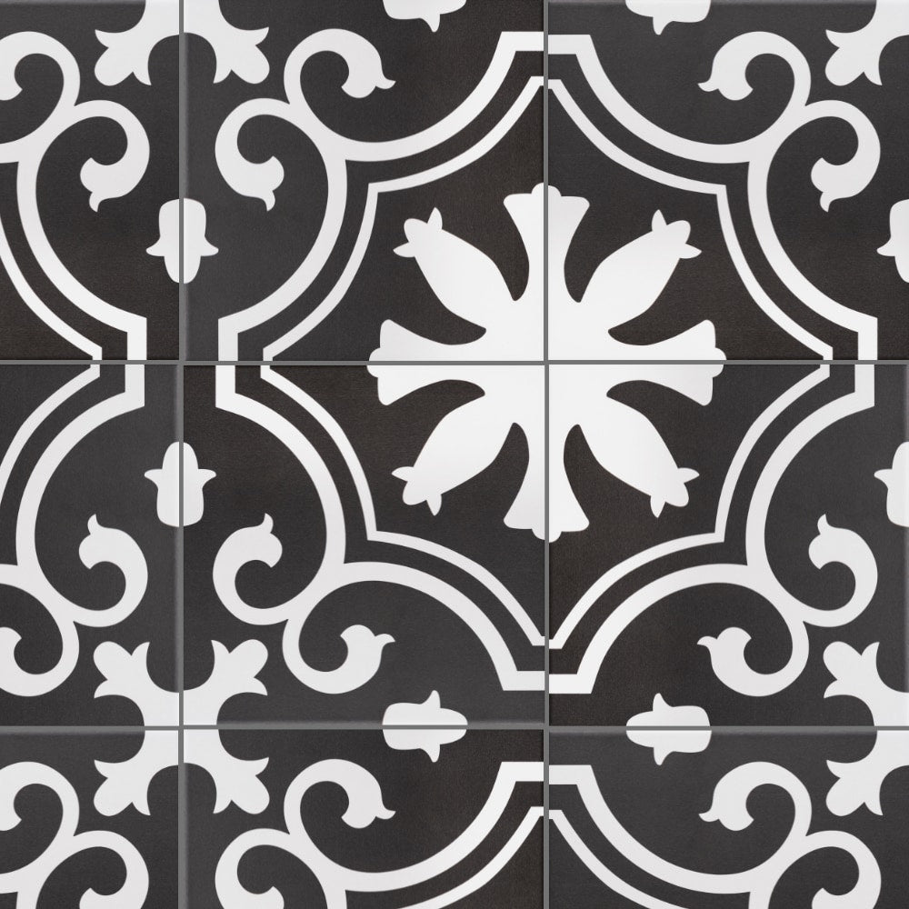 The Tile Life Venice Night 10-in x 10-in Matte Porcelain Encaustic Floor and Wall Tile product image