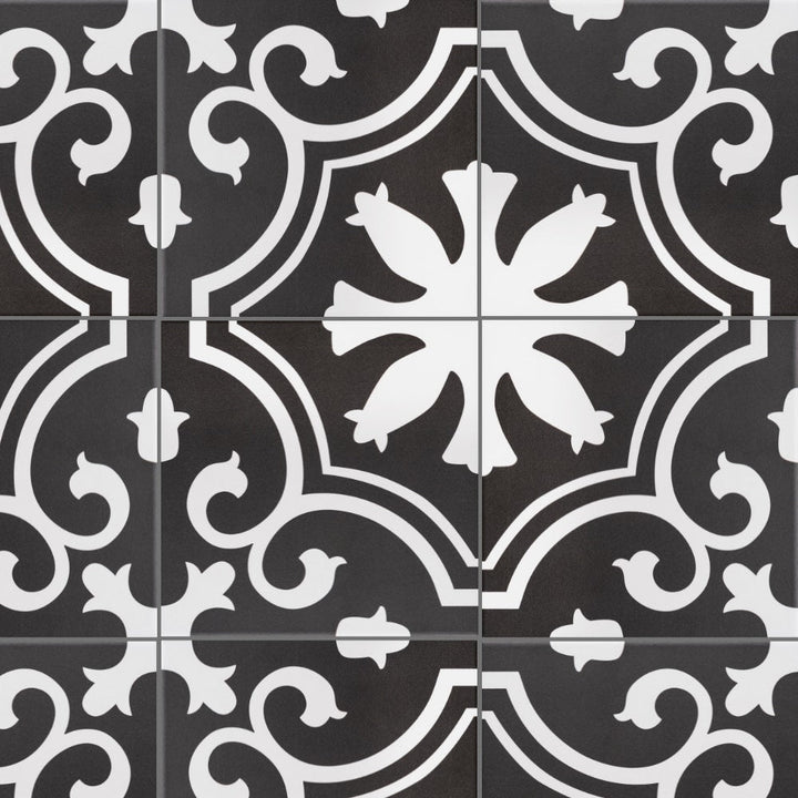 The Tile Life Venice Night 10-in x 10-in Matte Porcelain Encaustic Floor and Wall Tile product image